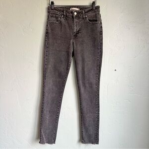 Levi's Women's Washed Charcoal Gray 721‎ High Rise Skinny Jeans Size 26 EUC